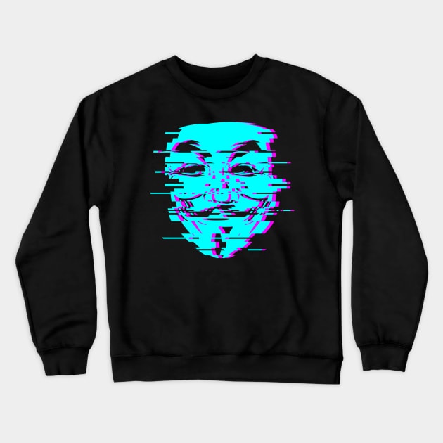 Anon Glitch Blue Crewneck Sweatshirt by Starquake